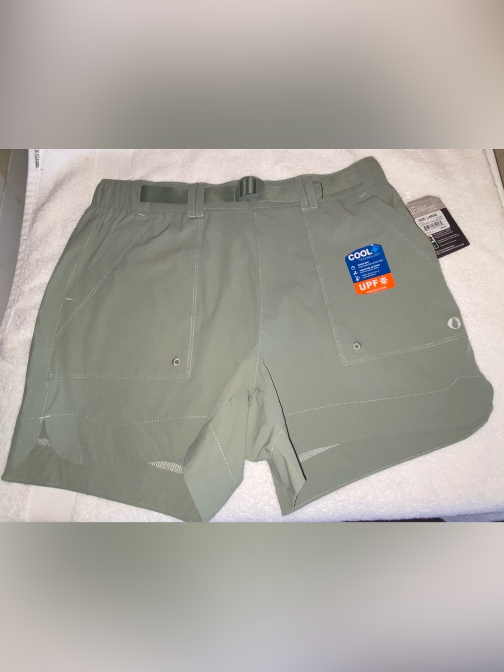 UPF CoolTech Olive Green Performance Shorts